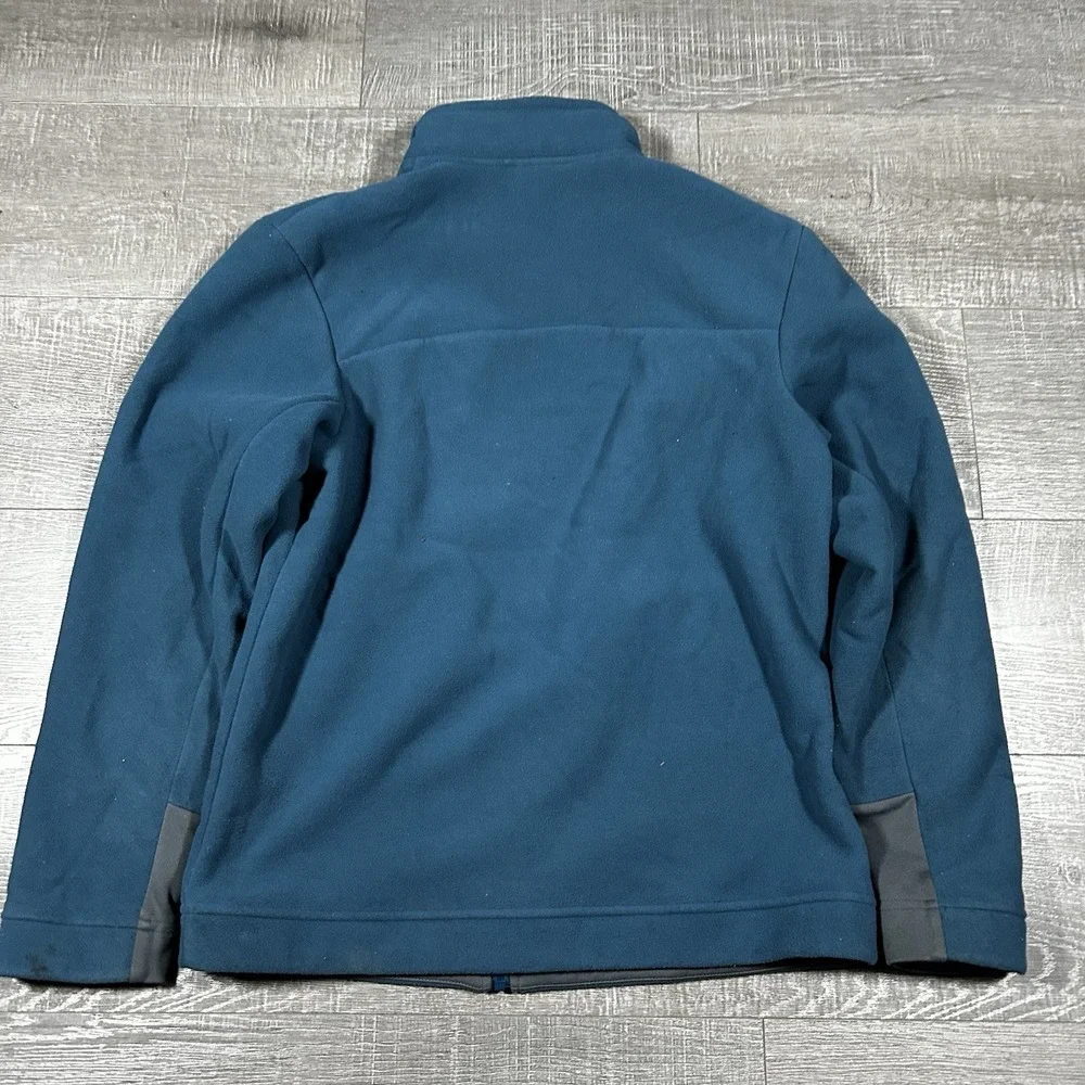 The North Face Men's‎ M Blue Fleece Jacket Full Zip Outdoor Softshell Trim